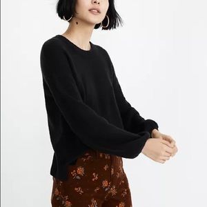 Madewell Black Wool Alpaca Blend Payton Pullover Sweater Size XS